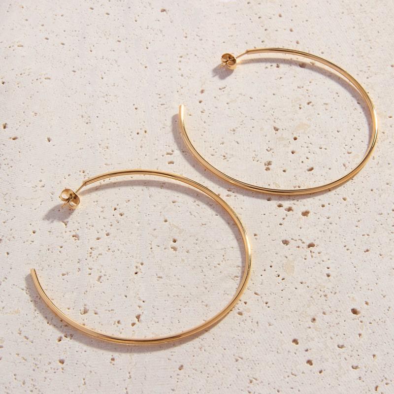 Beatrice Gold Hoops - Cali Tiger